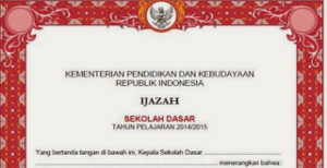 Juknis Penulisan Ijasah Tahun Pelajaran 2014/2015