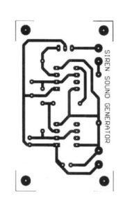 PCB layout Rangkaian Sirine